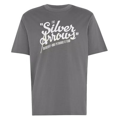 Adidas Hombre Mercedes Amg Petronas Formula 1 Team Silver Arrows Shirt, Granite/Off White, XS Adidas Hombre Mercedes Amg Petronas Formula 1 Team Silver Arrows Shirt, Granite/Off White, XS
