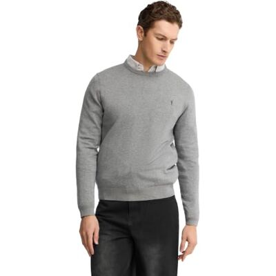 Polo Club Jersey Básico de Punto con Cuello Redondo Hombre Suéter 100% Algodón con Logo Bordado Polo Club Jersey Básico de Punto con Cuello Redondo Hombre Suéter 100% Algodón con Logo Bordado