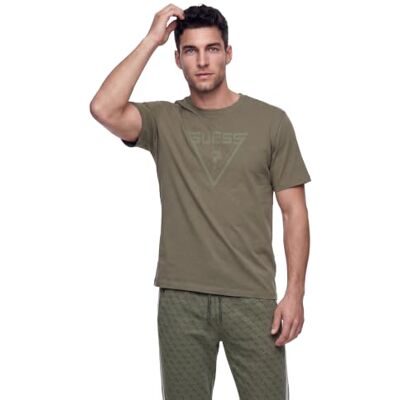 GUESS Azha Over T-Shirt Homme Col Rond Imprimé GUESS Azha Over T-Shirt Homme Col Rond Imprimé