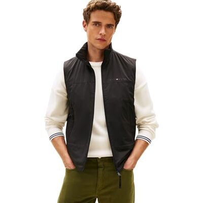 Tommy Hilfiger Chaleco ligero para hombre , color negro, XL Tommy Hilfiger Chaleco ligero para hombre , color negro, XL