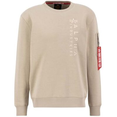 Alpha Sudadera EMB Sweater para Hombre Vintage Sand Alpha Sudadera EMB Sweater para Hombre Vintage Sand
