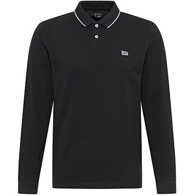 Lee Ls Pique Polo Camiseta para Hombre, Negro (Black Black), L Lee Ls Pique Polo Camiseta para Hombre, Negro (Black Black), L
