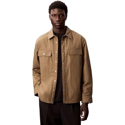 Calvin Jeans LS CTTN FLLD RLXD SH LV04RC401G Chaquetas para hombre, color amarillo (Capers), M, Amarillo (Capers), M Calvin Jeans LS CTTN FLLD RLXD SH LV04RC401G Chaquetas para hombre, color amarillo (Capers), M, Amarillo (Capers), M