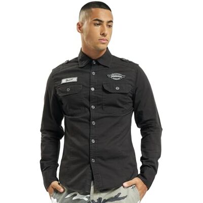 Brandit Luis Vintage Shirt Long Sleeve, Color: black, Size: XL Brandit Luis Vintage Shirt Long Sleeve, Color: black, Size: XL
