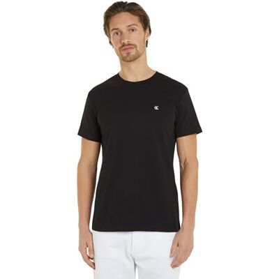 Calvin Camiseta de Manga Corta para Hombre CK Embro Badge Cuello Redondo Calvin Camiseta de Manga Corta para Hombre CK Embro Badge Cuello Redondo