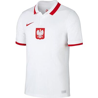 Nike Hombre Poland 2020 Stadium Home Camiseta, White/Sport Red, Large Nike Hombre Poland 2020 Stadium Home Camiseta, White/Sport Red, Large