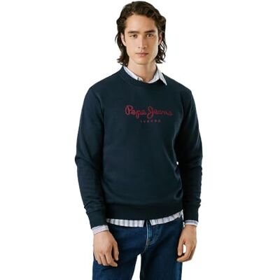 Pepe Jeans Macbeth Plain Crew Dulwich Blue S Pepe Jeans Macbeth Plain Crew Dulwich Blue S
