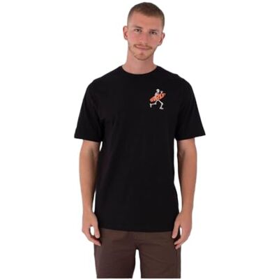 Hurley T-Shirt Short Sleeve Men Printing Press flamingue Hurley T-Shirt Short Sleeve Men Printing Press flamingue