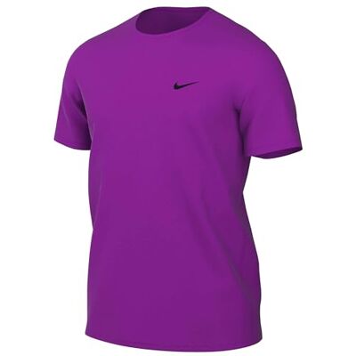 Nike Hyverse Versátil Dri-Fit UV Camiseta de Manga Corta para Hombre, Vivid Purple/Black, , L Nike Hyverse Versátil Dri-Fit UV Camiseta de Manga Corta para Hombre, Vivid Purple/Black, , L
