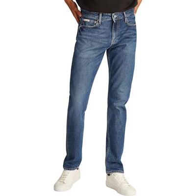 Calvin Vaqueros Hombre Slim elásticos, Azul (Denim Medium), 30W/29L Calvin Vaqueros Hombre Slim elásticos, Azul (Denim Medium), 30W/29L