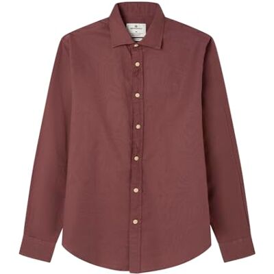 SPRINGFIELD Structure Light Oxford Shirt with Tree Embroidery and NACAR Buttons Camisa Ligera, Wine, XL para Hombre SPRINGFIELD Structure Light Oxford Shirt with Tree Embroidery and NACAR Buttons Camisa Ligera, Wine, XL para Hombre