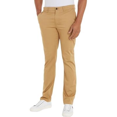 Tommy Hilfiger Pantalones chino Hombre Denton Printed Structure Chino Corte recto, Grün (Verde), 40W/30L Tommy Hilfiger Pantalones chino Hombre Denton Printed Structure Chino Corte recto, Grün (Verde), 40W/30L
