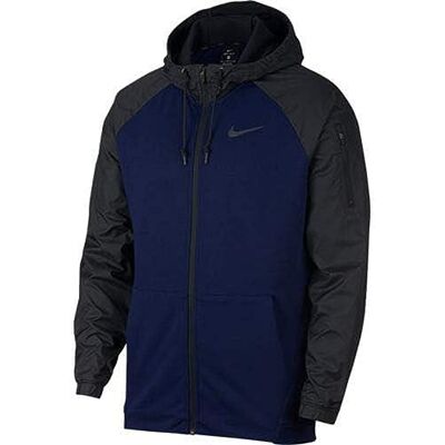 Nike M NK Dry HD LS FZ Utility Core Sweatshirt, Hombre, Blue Void/Black, M-T Nike M NK Dry HD LS FZ Utility Core Sweatshirt, Hombre, Blue Void/Black, M-T