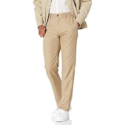 Amazon Essentials Pantalón de Vestir Ajustado para Hombre, con Frente Plano, Color marrón Caqui, 28 de Ancho x 32 de Largo Amazon Essentials Pantalón de Vestir Ajustado para Hombre, con Frente Plano, Color marrón Caqui, 28 de Ancho x 32 de Largo