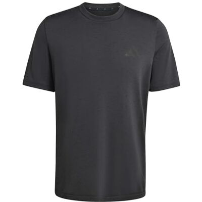 Adidas Uomo Workout Essentials Seamless T-Shirt, Black Melange, S Adidas Uomo Workout Essentials Seamless T-Shirt, Black Melange, S