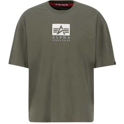 Alpha Satin Logo T Camiseta, Dark Olive, XL para Hombre Alpha Satin Logo T Camiseta, Dark Olive, XL para Hombre