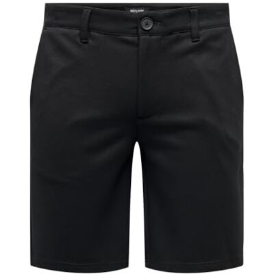 Only & Sons Pantalones Cortos para Hombre, Negro, XS Only & Sons Pantalones Cortos para Hombre, Negro, XS