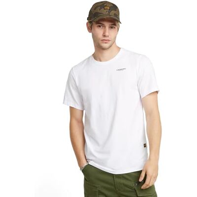 G-STAR Camiseta Slim Base para Hombre, Blanco (white ), XL G-STAR Camiseta Slim Base para Hombre, Blanco (white ), XL