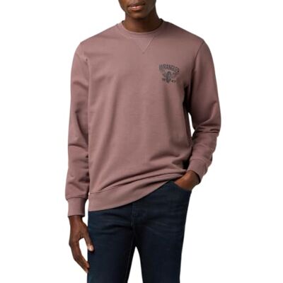 Wrangler Sudadera Hombre Corte Regular Americana Crew Peppercorn Wrangler Sudadera Hombre Corte Regular Americana Crew Peppercorn