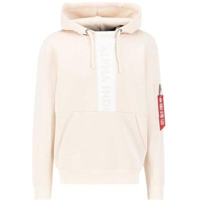 Alpha Sudadera con Capucha para Hombre Front Print Hoody Jet Stream White Alpha Sudadera con Capucha para Hombre Front Print Hoody Jet Stream White