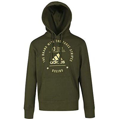 Adidas Sudadera Community Line con Capucha., Unzutreffend, Línea comunitaria., Unisex Adulto, Color Verde/Oro., tamaño Extra-Small Adidas Sudadera Community Line con Capucha., Unzutreffend, Línea comunitaria., Unisex Adulto, Color Verde/Oro., tamaño Extra-Small