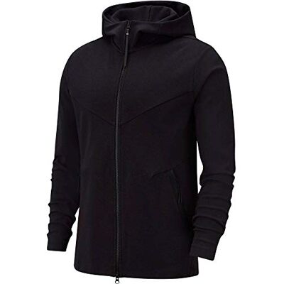 Nike M NSW TCH PCK Hoodie FZ Knit Sweatshirt, Hombre, Black/Black/Black, L Nike M NSW TCH PCK Hoodie FZ Knit Sweatshirt, Hombre, Black/Black/Black, L
