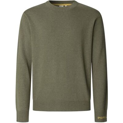 Pepe Jeans Ropa de Punto Andre con Cuello Redondo para Hombre, Verde (Verde Militar), XXL Pepe Jeans Ropa de Punto Andre con Cuello Redondo para Hombre, Verde (Verde Militar), XXL