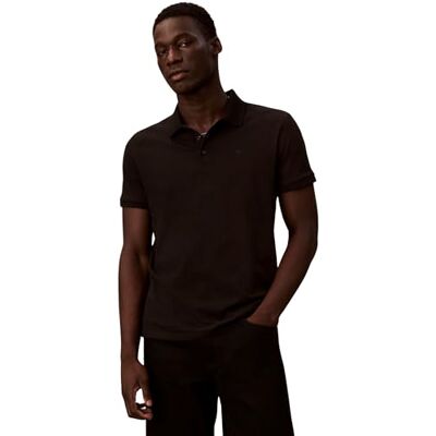 Calvin Jeans Polo SS Classic Monogram Polos, Negro (Negro), S, Negro (Negro), S Calvin Jeans Polo SS Classic Monogram Polos, Negro (Negro), S, Negro (Negro), S