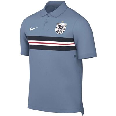 Nike England The Polo Dri-Fit Polo de fútbol para Hombre, Color Azul y Blanco, , 2XL Nike England The Polo Dri-Fit Polo de fútbol para Hombre, Color Azul y Blanco, , 2XL