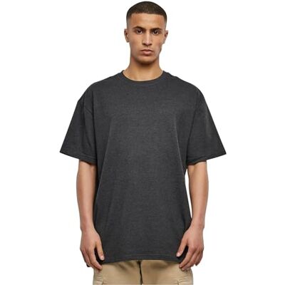 Urban Classics Camiseta básica de manga corta, cuello redondo normal, de algodón grueso, largo normal, oversized, de hombre, moderna, color negro, talla M Urban Classics Camiseta básica de manga corta, cuello redondo normal, de algodón grueso, largo normal, oversized, de hombre, moderna, color negro, talla M