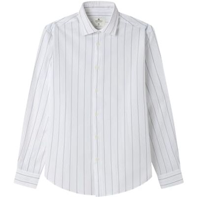SPRINGFIELD Camisa De Popelina De Rayas Diarias, Azul, XL SPRINGFIELD Camisa De Popelina De Rayas Diarias, Azul, XL