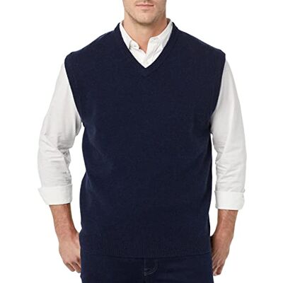 Amazon Essentials Chaleco en Lana de Cordero Hombre, Azul Marino, XL Alto Amazon Essentials Chaleco en Lana de Cordero Hombre, Azul Marino, XL Alto