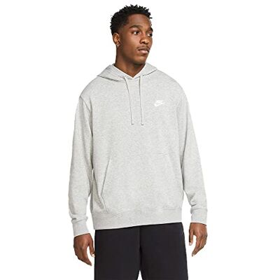 Nike CZ7857 M NSW Club Hoodie PO FT Sweatshirt Mens dk Grey Heather/Matte Silver/White XL Nike CZ7857 M NSW Club Hoodie PO FT Sweatshirt Mens dk Grey Heather/Matte Silver/White XL