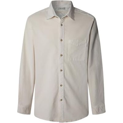 Pepe Jeans Camisa Clayton para Hombre, Beige (Blanco Marfil), XXL, Beige (Blanco Marfil), XXL Pepe Jeans Camisa Clayton para Hombre, Beige (Blanco Marfil), XXL, Beige (Blanco Marfil), XXL