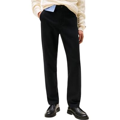 Tommy Hilfiger Pantalón Chino Hombre Brushed Melange Denton Straight Fit, Azul (Desert Sky Heather), 28W/40L Tommy Hilfiger Pantalón Chino Hombre Brushed Melange Denton Straight Fit, Azul (Desert Sky Heather), 28W/40L