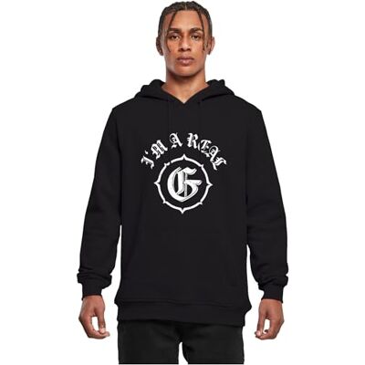 Tee Sudadera con Capucha de los Hombres, 65% Algodón 35% Poliéster, Negro, M Tee Sudadera con Capucha de los Hombres, 65% Algodón 35% Poliéster, Negro, M
