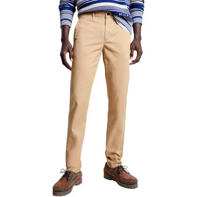Tommy Hilfiger Pantalones Chino para Hombre Bleecker 1985 Algodón Pima, Verde (Classic Khaki), 30W/32L Tommy Hilfiger Pantalones Chino para Hombre Bleecker 1985 Algodón Pima, Verde (Classic Khaki), 30W/32L