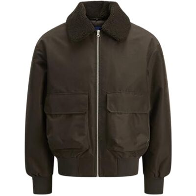 JACK & JONES Jorinwood Bomber Jacket, Pastel de Chocolate, M Hombres JACK & JONES Jorinwood Bomber Jacket, Pastel de Chocolate, M Hombres