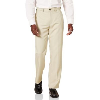 Amazon Essentials Pantalones de Traje de Corte Clásico con Cintura Elástica y sin Pinzas Hombre Amazon Essentials Pantalones de Traje de Corte Clásico con Cintura Elástica y sin Pinzas Hombre