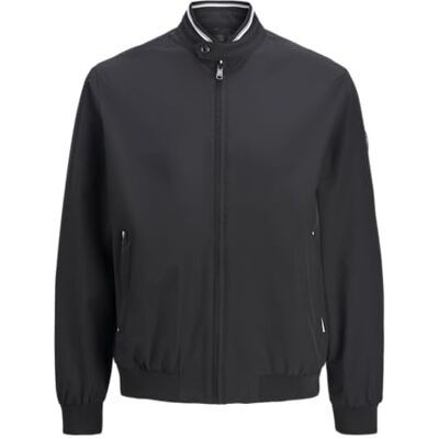JACK & JONES Hombres Jjbrook Bomber, Black, L, Negro, L JACK & JONES Hombres Jjbrook Bomber, Black, L, Negro, L