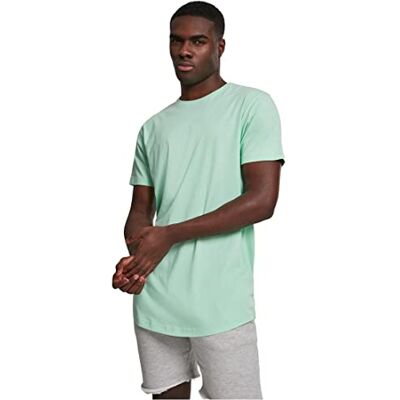 Urban Classics Shaped Long Tee, Camiseta Hombre, Verde (Neomint), L Urban Classics Shaped Long Tee, Camiseta Hombre, Verde (Neomint), L