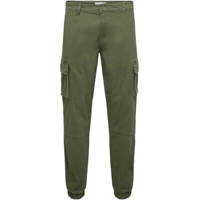 Only & Sons Cargo Trousers ONSCAM Tapered Fit Cargo Trousers Olive Night 30 34 Olive Night Only & Sons Cargo Trousers ONSCAM Tapered Fit Cargo Trousers Olive Night 30 34 Olive Night