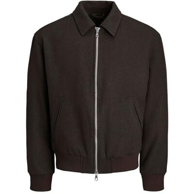 JACK & JONES Jcocover Bomber Jacket, marrón Oscuro, M Hombres JACK & JONES Jcocover Bomber Jacket, marrón Oscuro, M Hombres