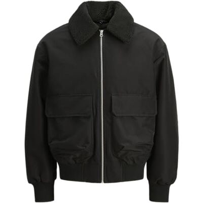 JACK & JONES Jorinwood Bomber Jacket, Negro, M Hombres JACK & JONES Jorinwood Bomber Jacket, Negro, M Hombres