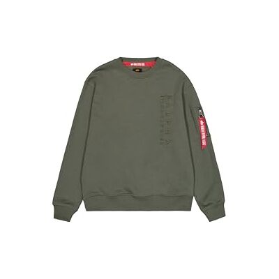 Alpha EMB Sweater para Hombre Dark Olive S Alpha EMB Sweater para Hombre Dark Olive S