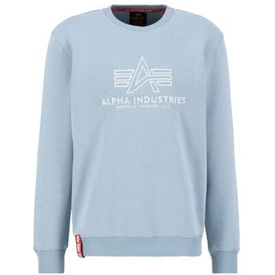 Alpha Felpa con Ricamo Basic Sweater da uomo, Suéter pulóver Hombre, Greyblue, Alpha Felpa con Ricamo Basic Sweater da uomo, Suéter pulóver Hombre, Greyblue,