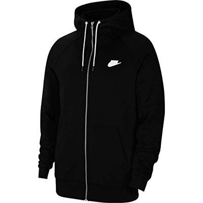 Nike M NSW Modern Hoodie FZ FLC Sweatshirt, Hombre, Black/Ice Silver/White/White, L Nike M NSW Modern Hoodie FZ FLC Sweatshirt, Hombre, Black/Ice Silver/White/White, L