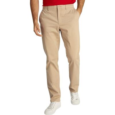 Tommy Hilfiger Chino Hombre Denton Chino Satin Straight Fit, Beige (Batique Khaki), 29W/32L Tommy Hilfiger Chino Hombre Denton Chino Satin Straight Fit, Beige (Batique Khaki), 29W/32L