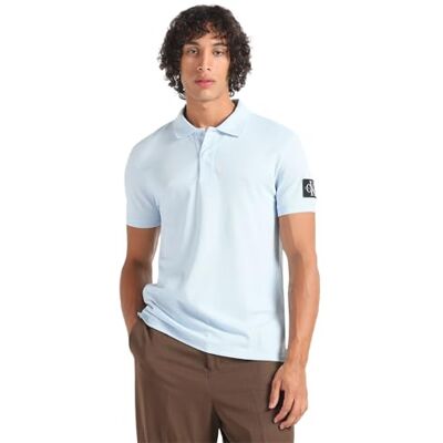 Calvin Jeans Polo de Manga Corta para Hombre, Ajuste Regular, Azul Recuerdo, S Calvin Jeans Polo de Manga Corta para Hombre, Ajuste Regular, Azul Recuerdo, S