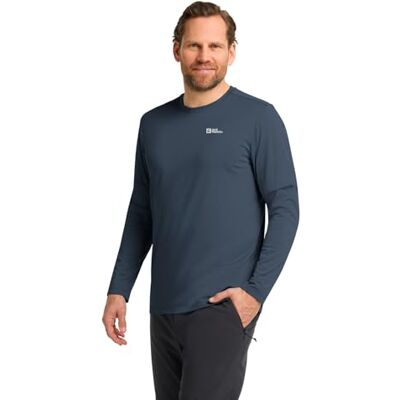 Jack Wolfskin Thermal L/S M Camisa de Senderismo, Midnight Sky, XL para Hombre Jack Wolfskin Thermal L/S M Camisa de Senderismo, Midnight Sky, XL para Hombre